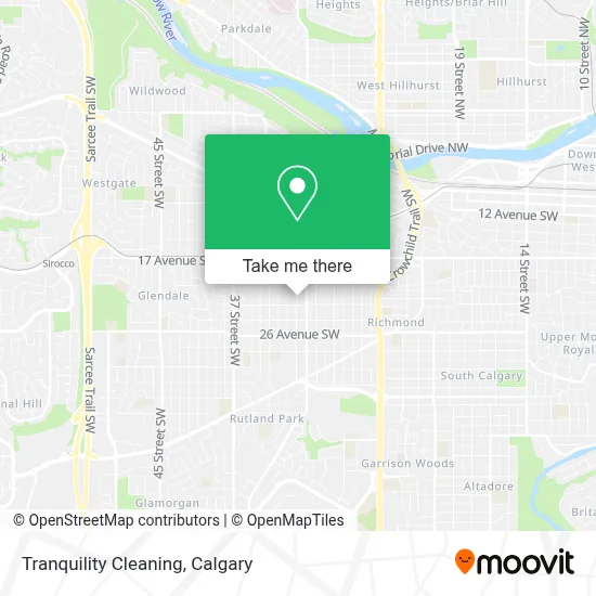 Tranquility Cleaning map
