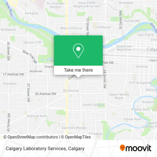 Calgary Laboratory Services map