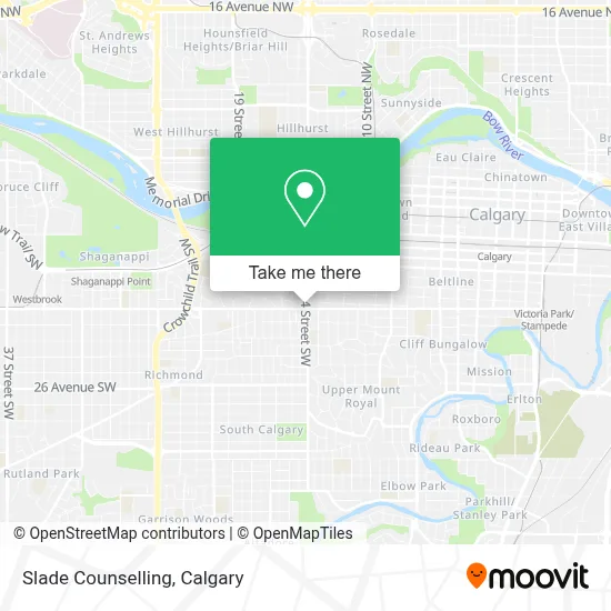 Slade Counselling map