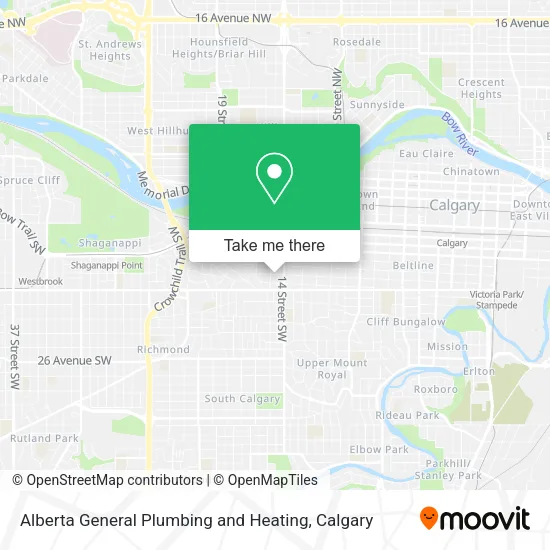 Alberta General Plumbing and Heating map