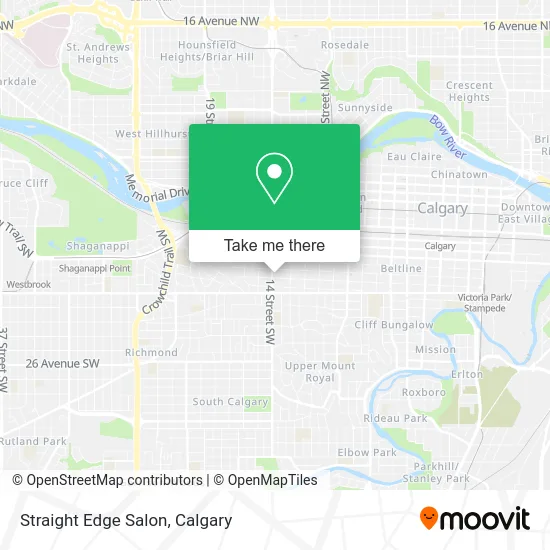 Straight Edge Salon map