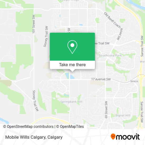 Mobile Wills Calgary map