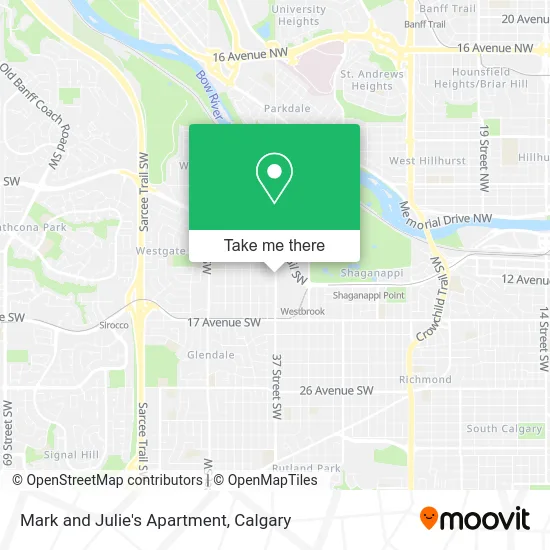 Mark and Julie's Apartment map