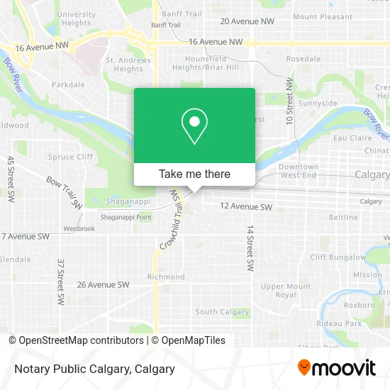 Notary Public Calgary map