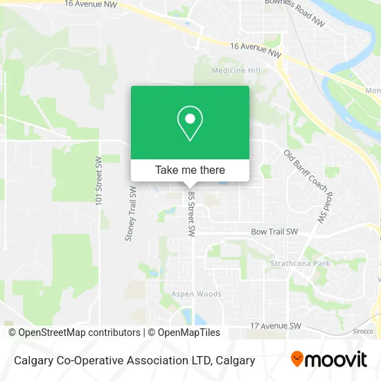 Calgary Co-Operative Association LTD map