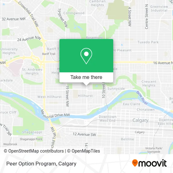 Peer Option Program map