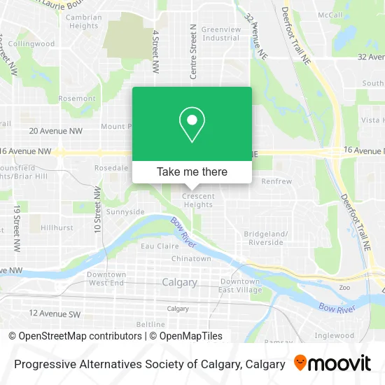 Progressive Alternatives Society of Calgary map