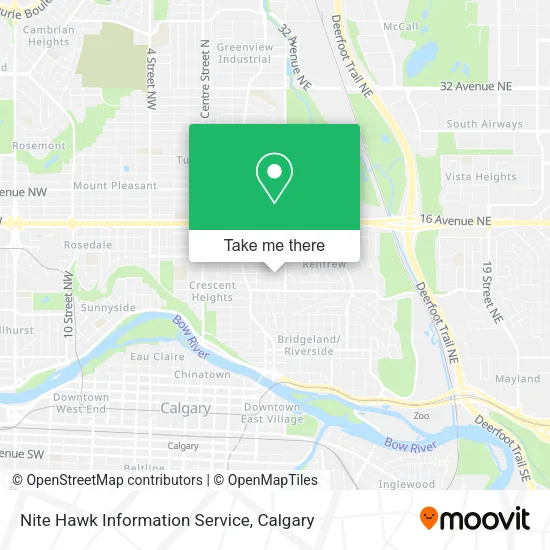 Nite Hawk Information Service map