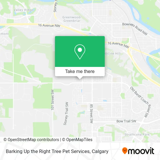 Barking Up the Right Tree Pet Services map