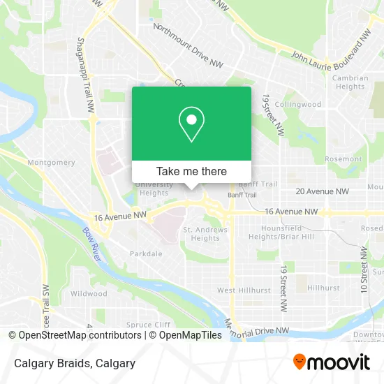 Calgary Braids map