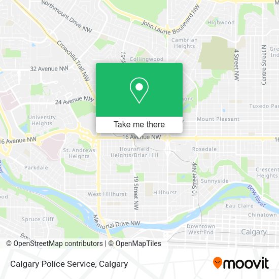 Calgary Police Service map