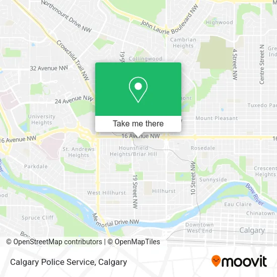 Calgary Police Service map