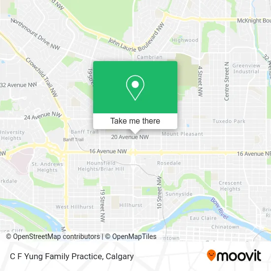 C F Yung Family Practice map