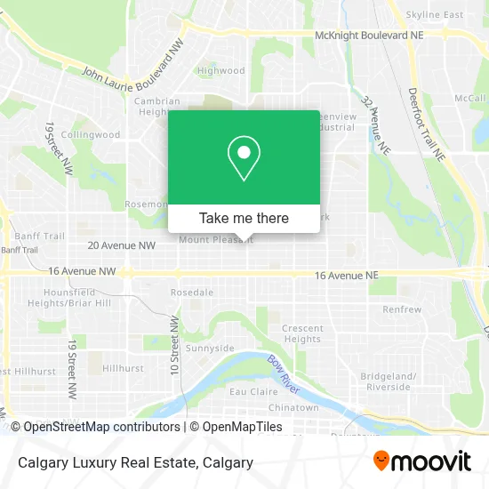 Calgary Luxury Real Estate map