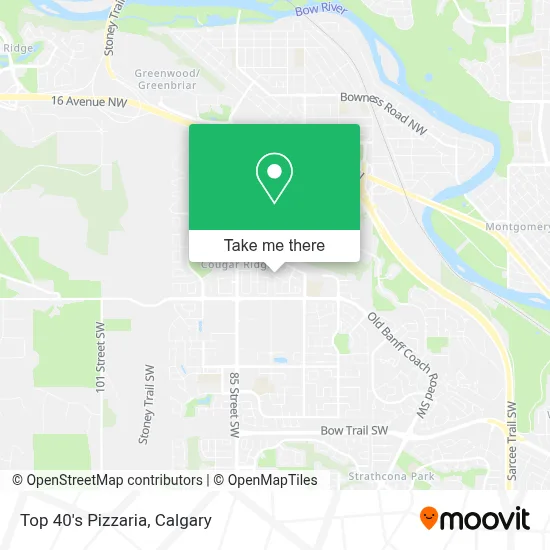 Top 40's Pizzaria map