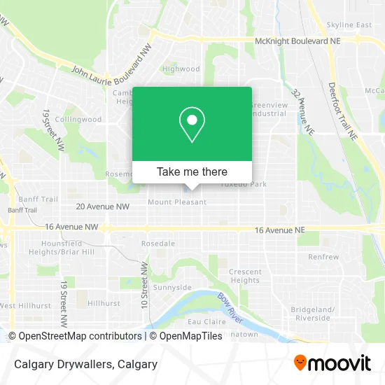 Calgary Drywallers map