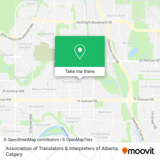 Association of Translators & Interpreters of Alberta map