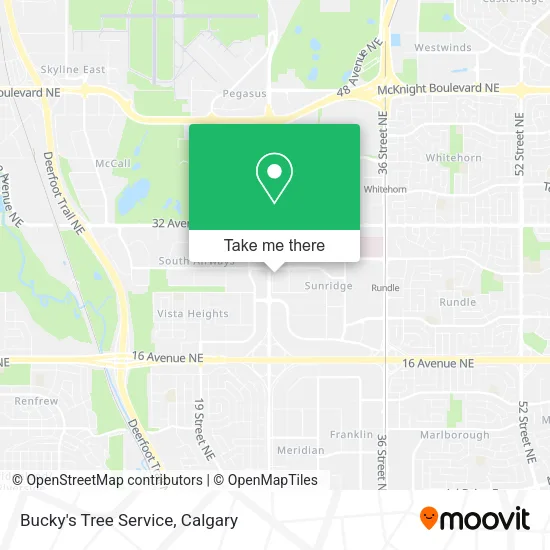Bucky's Tree Service map
