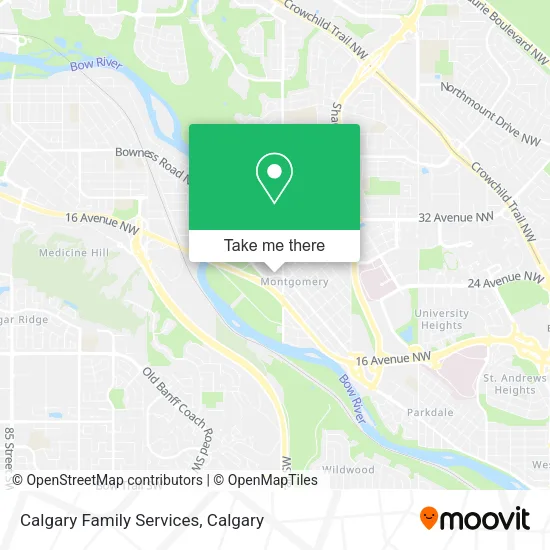 Calgary Family Services map