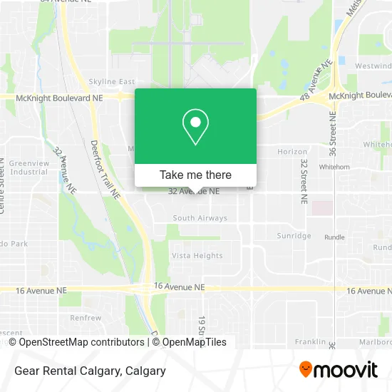 Gear Rental Calgary map
