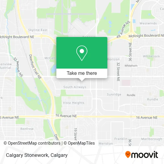 Calgary Stonework map