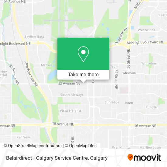 Belairdirect - Calgary Service Centre map