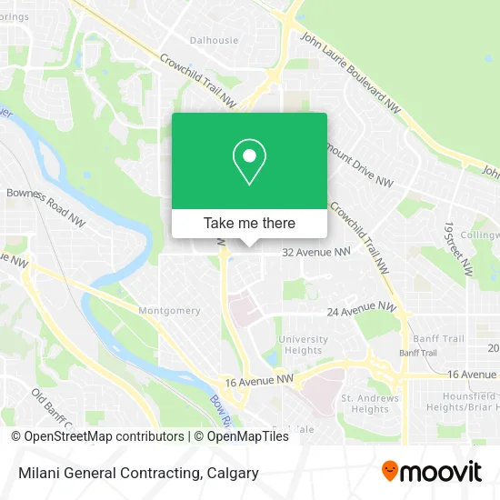 Milani General Contracting map