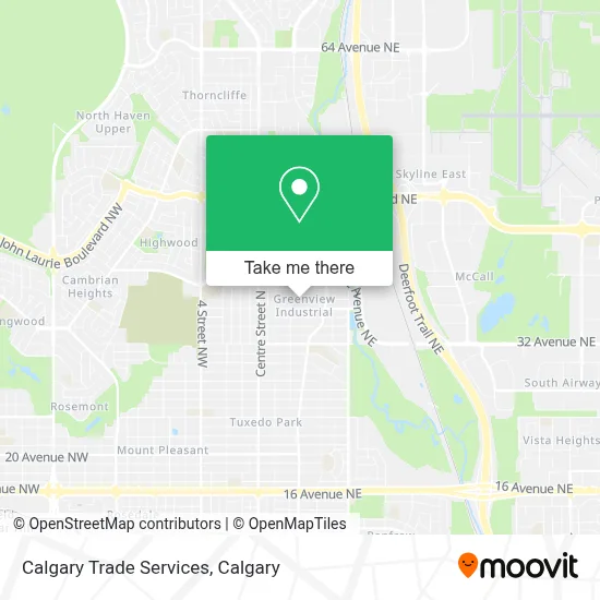 Calgary Trade Services map