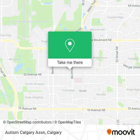 Autism Calgary Assn map