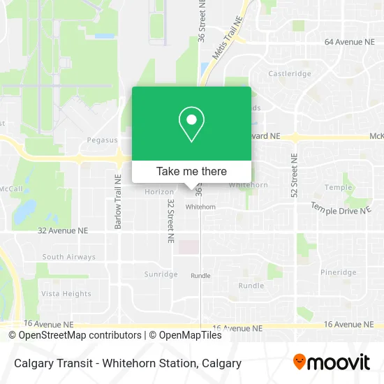 Calgary Transit - Whitehorn Station map