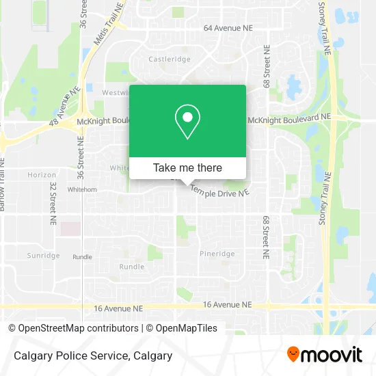 Calgary Police Service map
