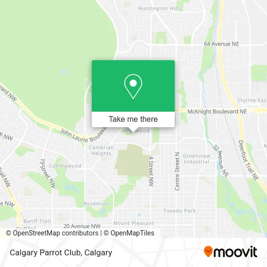 Calgary Parrot Club map