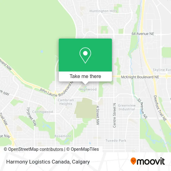 Harmony Logistics Canada map