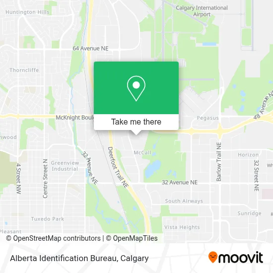 Alberta Identification Bureau map