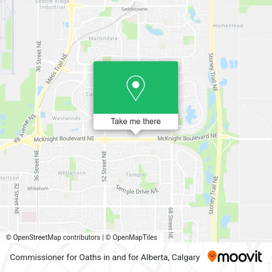 Commissioner for Oaths in and for Alberta map