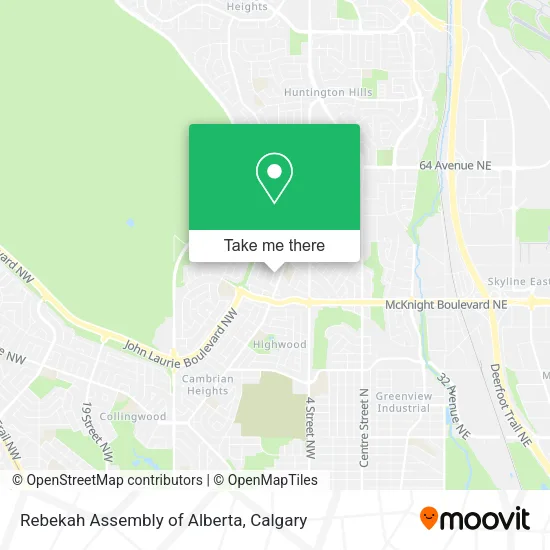 Rebekah Assembly of Alberta map