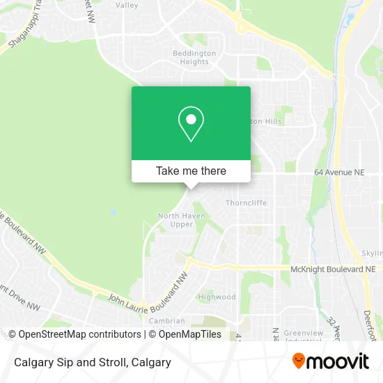 Calgary Sip and Stroll map