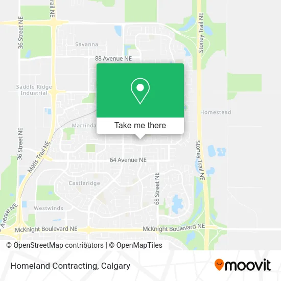 Homeland Contracting map