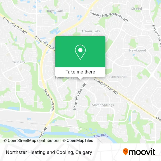 Northstar Heating and Cooling map