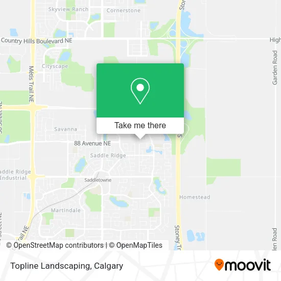 Topline Landscaping map