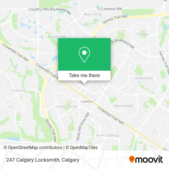 247 Calgary Locksmith map