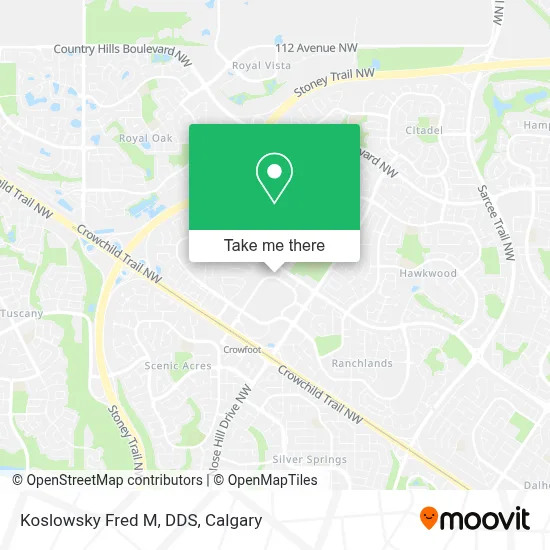 Koslowsky Fred M, DDS map
