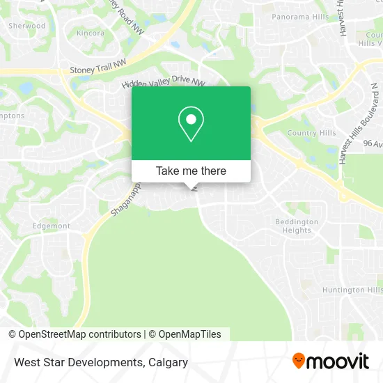 West Star Developments map