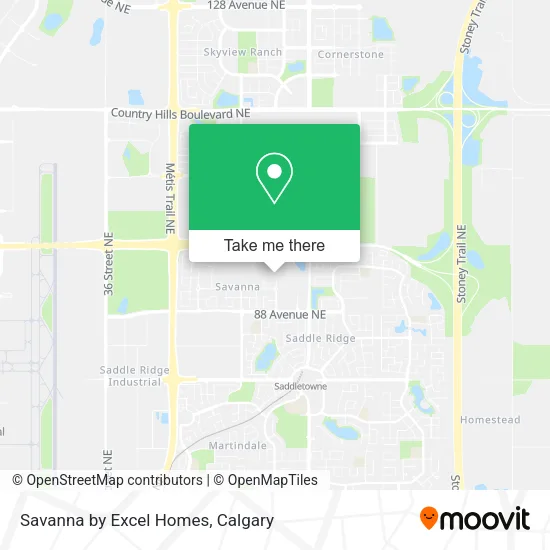 Savanna by Excel Homes map