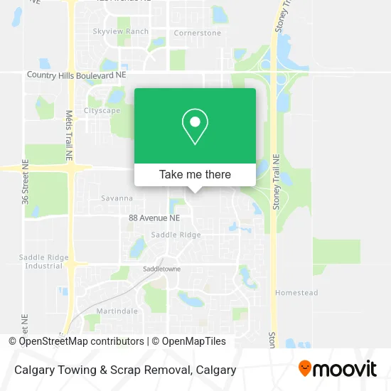 Calgary Towing & Scrap Removal map
