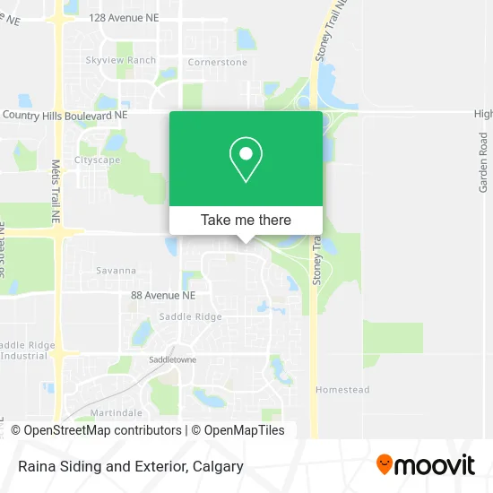 Raina Siding and Exterior map