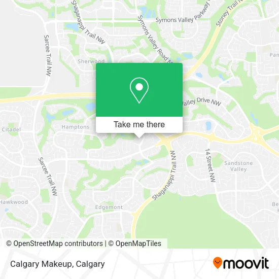 Calgary Makeup map