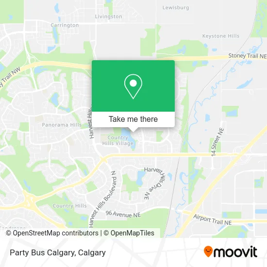 Party Bus Calgary map