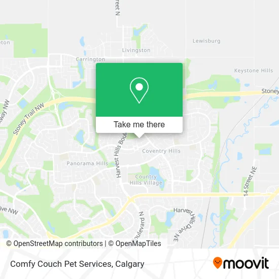 Comfy Couch Pet Services map