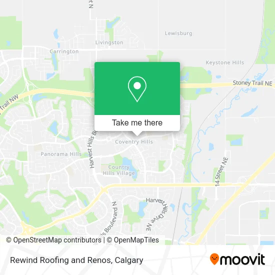 Rewind Roofing and Renos map